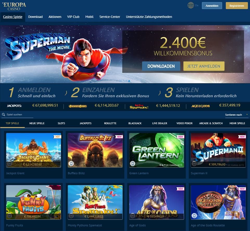 Das Europa Casino testen